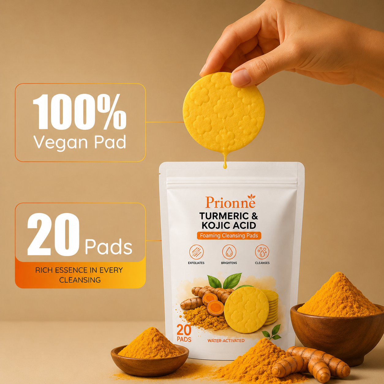 Flash Sale🔥Turmeric & Kojic Acid Cleansing Pads