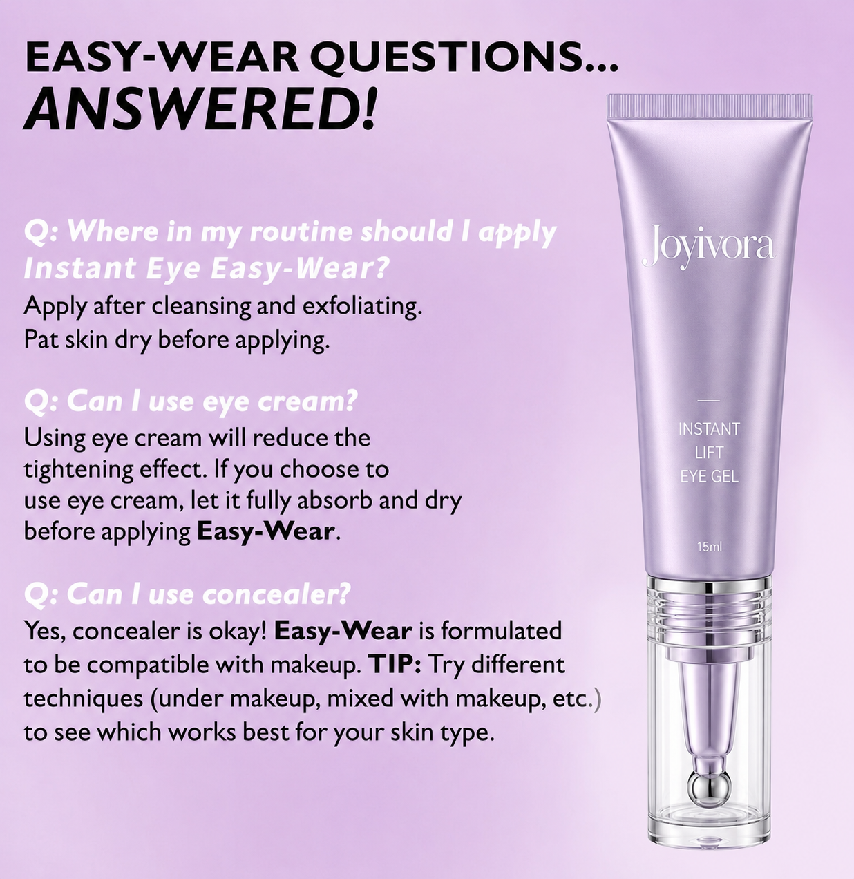 49% OFF · Limited-Time Deal ✨Joyivora Instant Lift Eye Gel